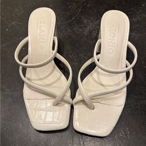 Antonio Melani White Strappy Heels